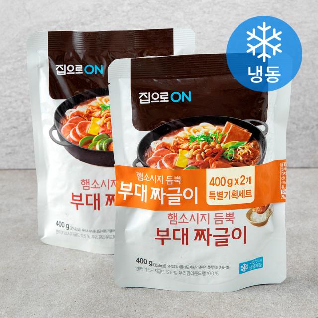 집으로온 부대짜글이 (냉동), 400g, 2개