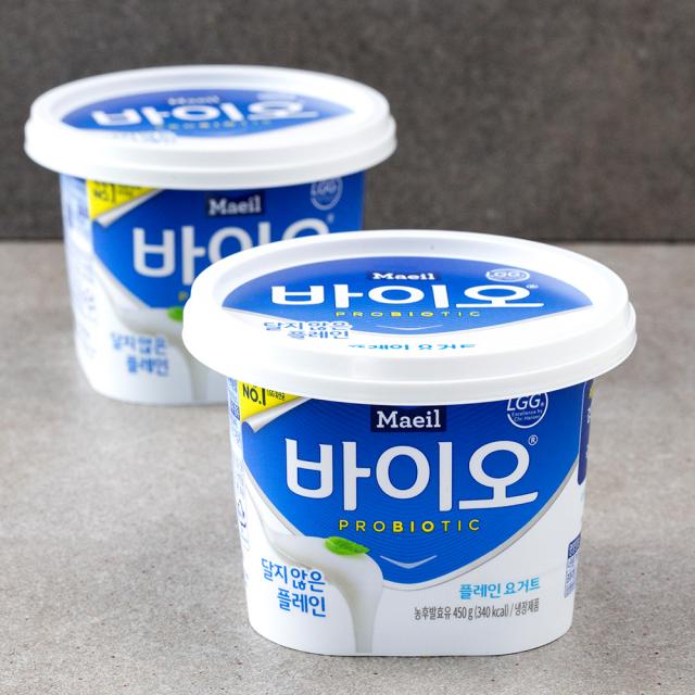 매일바이오 플레인, 450g, 2개