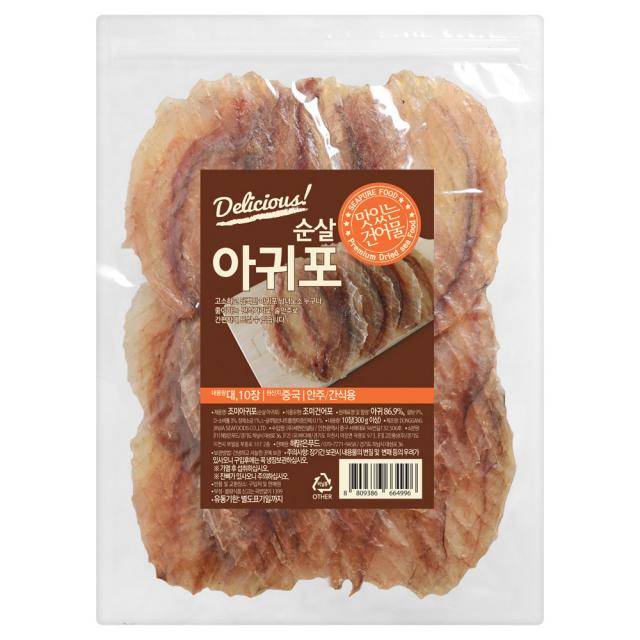 해맑은푸드 조미 순살 아귀포 대 10p 1개