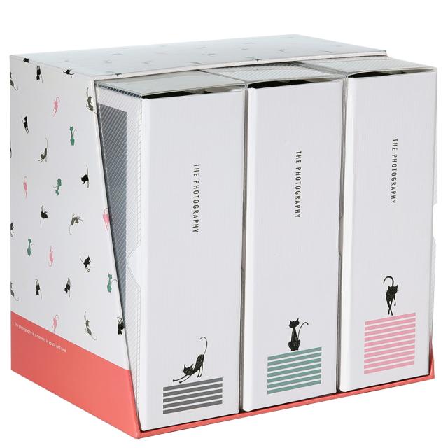 디자인웁스 더캣 포토앨범 3종 세트, pink, gray, kahki, 50매