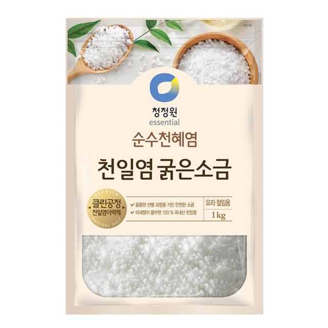 청정원 천일염 굵은소금 1kg 1개