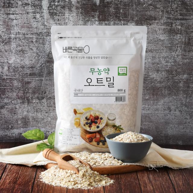 바른곡물 무농약 오트밀, 800g, 1개