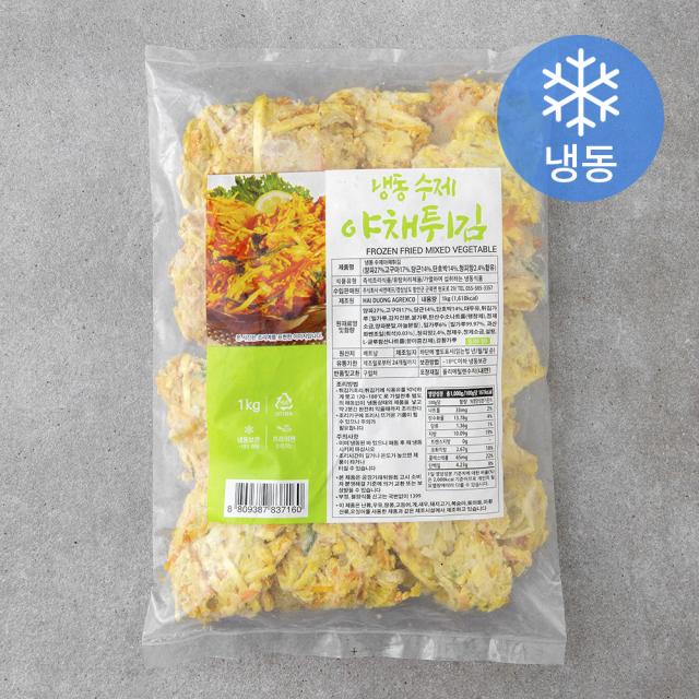 씨엔에프 수제 야채튀김 (냉동), 1kg, 1개