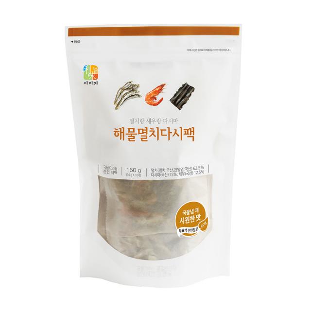 석하 멸치랑 새우랑 다시마 해물 멸치 다시팩 160g 1개
