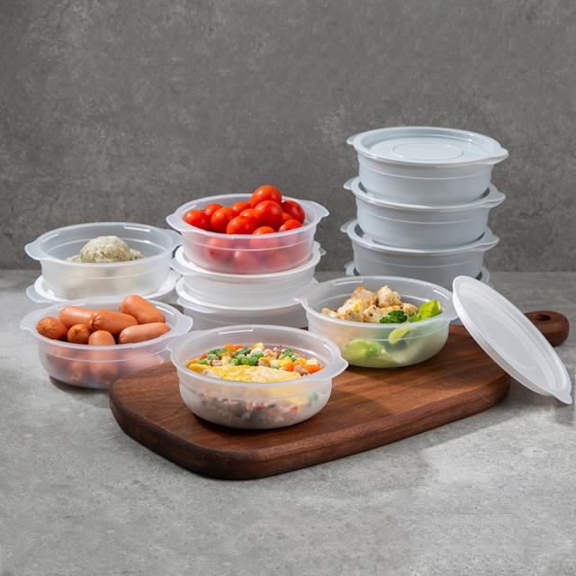 코멧 키친 전자레인지용 보관용기 그레이 6p + 화이트 6p 1세트