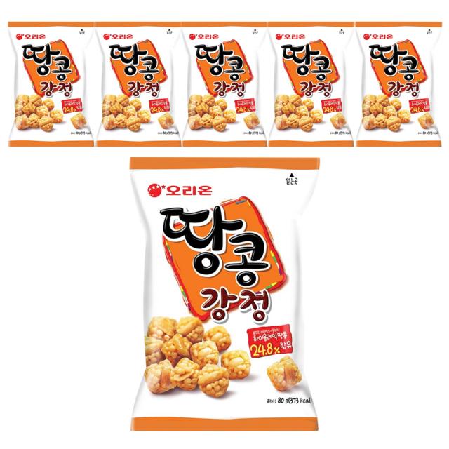 오리온 땅콩강정, 80g, 6개