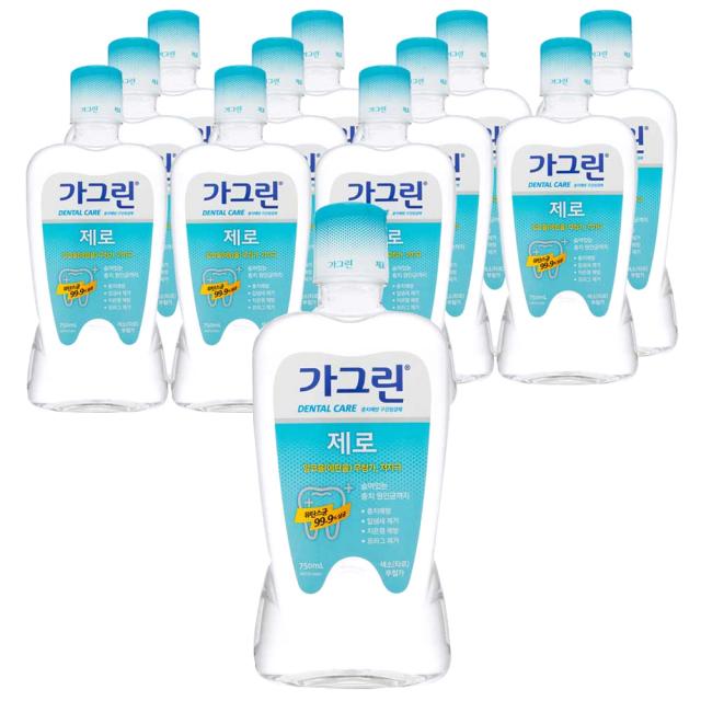 가그린 구강청결제 제로 750ml 12개입