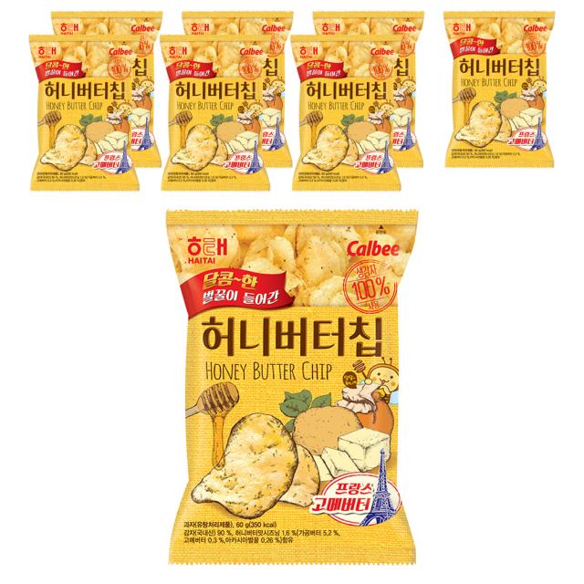 해태제과 허니버터칩, 60g, 8개