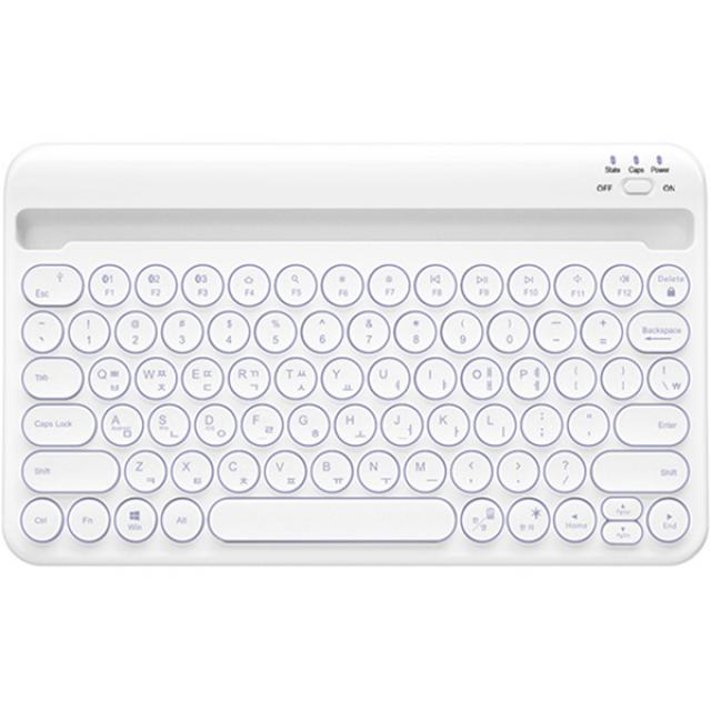 뉴플러스 유무선 엔틱 키보드, JTK206, 화이트