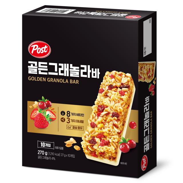 포스트 골든 그래놀라 밀크바, 27g, 10개입