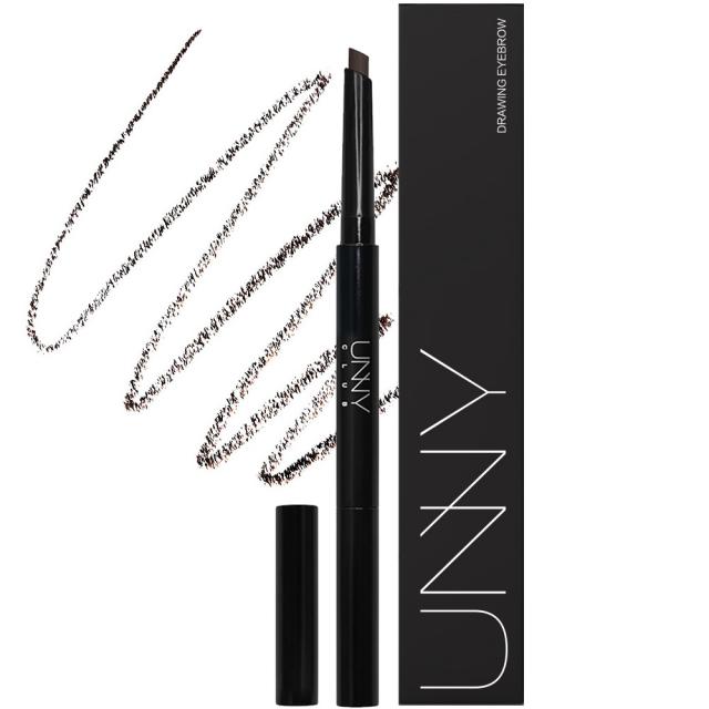 유니클럽 드로잉 아이브로우 타원형 0.35g, 01 흑갈색, 1개
