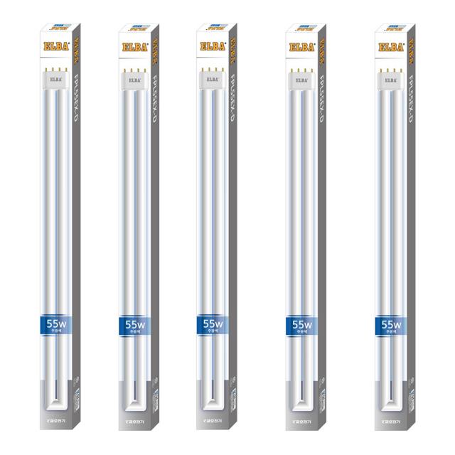 번개표 금호전기 엘바 Fpl 55w 형광램프 5p 주광색