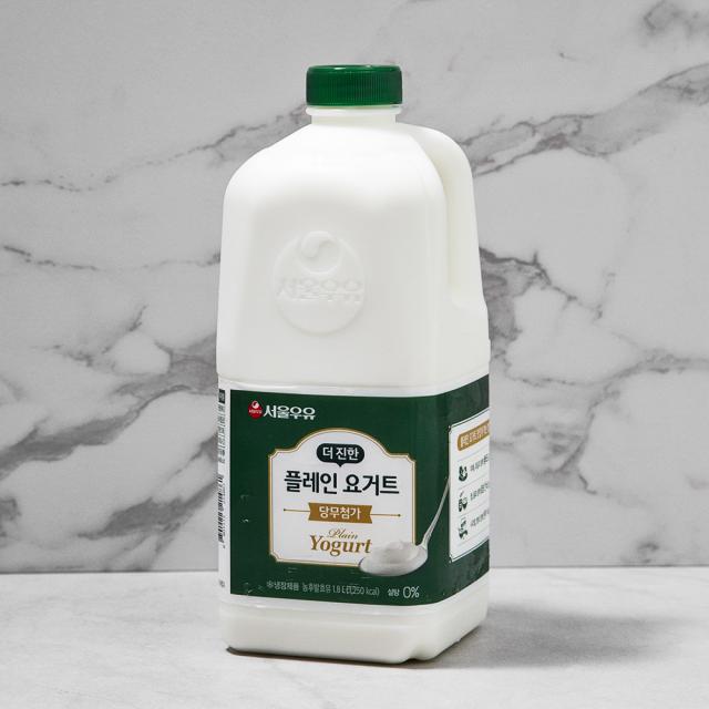 서울우유 더 진한 플레인 요거트 당무첨가, 1800ml, 1개