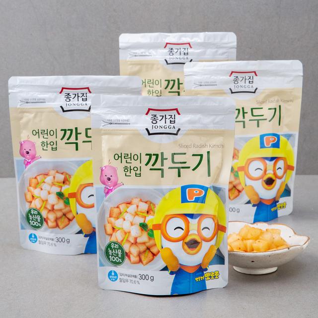 종가집 어린이 한입 깍두기, 300g, 4개