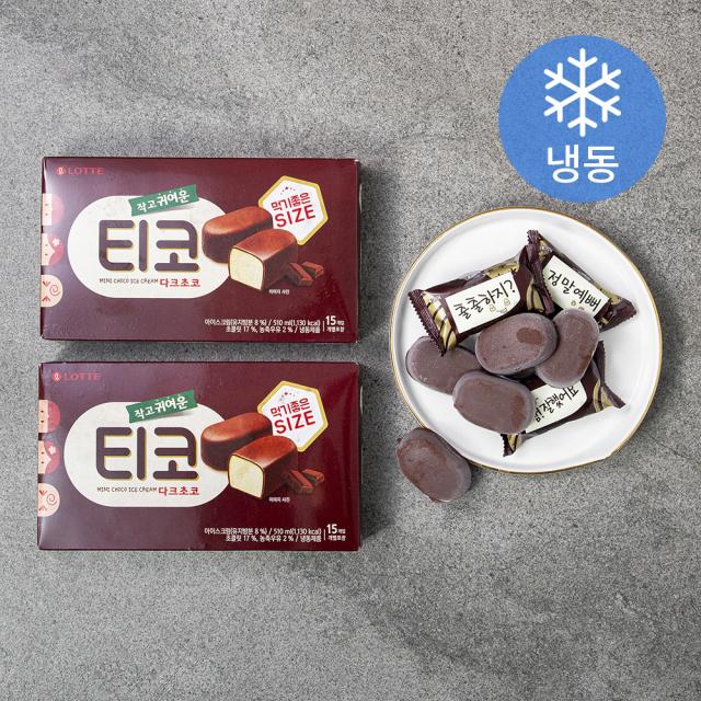롯데제과 티코 다크초코 아이스크림 냉동 510ml 2개