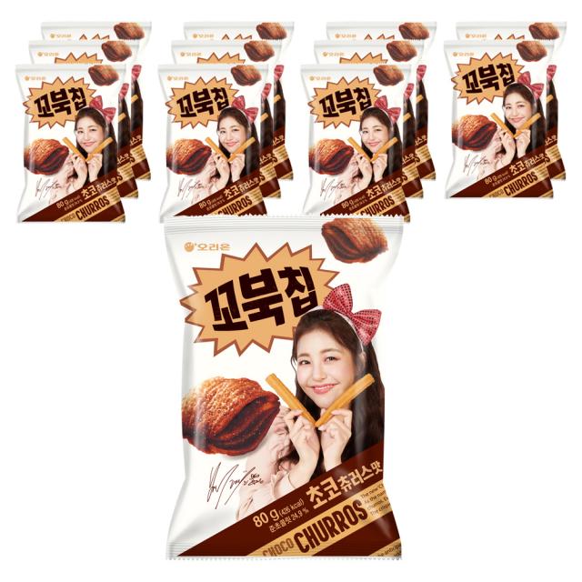 오리온 꼬북칩 초코츄러스 과자 80g 12개
