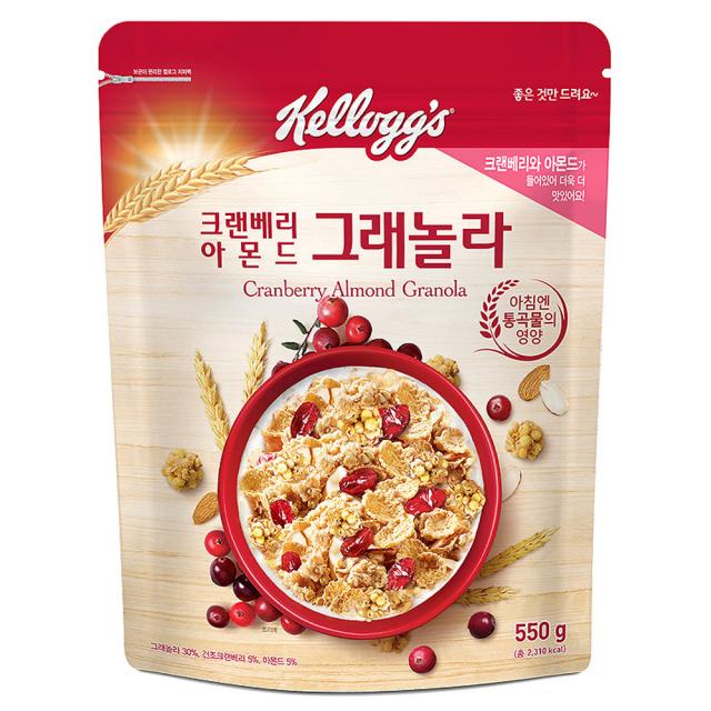 켈로그 크랜베리 아몬드 그래놀라 550g 1개