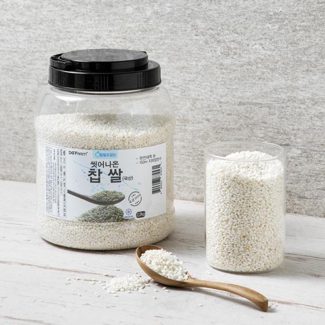 씻어나온 찹쌀 2.2kg 1통