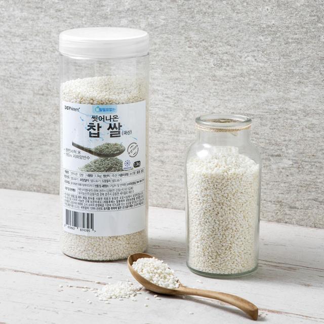 씻어나온 찹쌀 1.3kg 1통