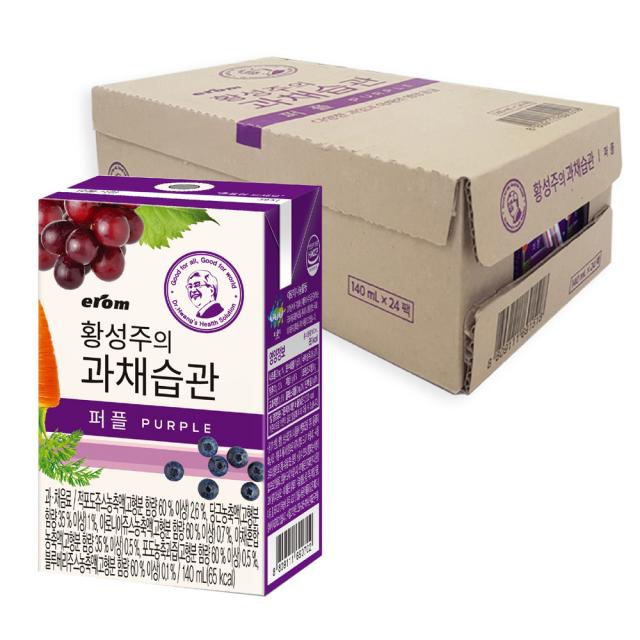 이롬 황성주 과채습관 퍼플 140ml 24개입