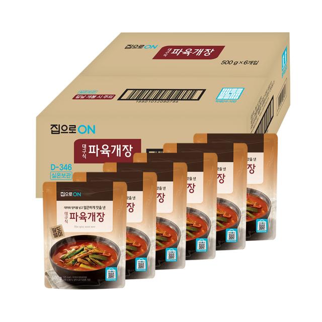 집으로온 대구식 파육개장, 500g, 6개