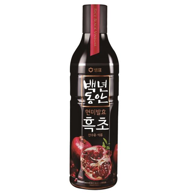 샘표 백년동안 현미발효 흑초 산수유 석류, 900ml, 1개