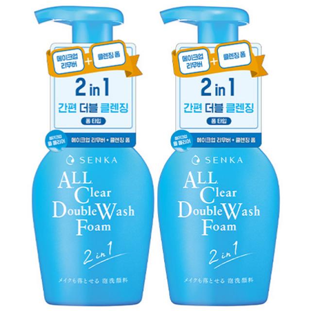 센카 올 클리어 더블 워시 폼 150ml 2개