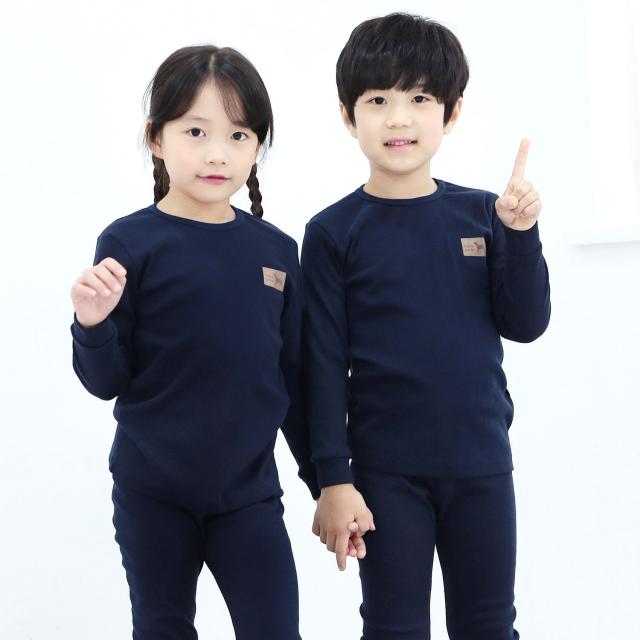 키즈라인 아동용 와펜 9부 20수 후라이스 내복 상하의세트