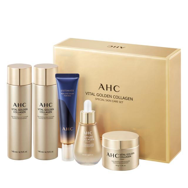 AHC 바이탈 골든 콜라겐 스페셜 기초화장품 스킨케어 5종 세트, 1세트