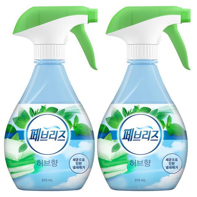 페브리즈 섬유탈취제 허브향 본품 370ml 2개