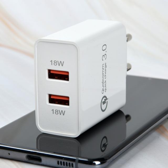 퀄컴공식인증 Qc3.0 36와트 고속충전기 18w+18w 동시 사용 