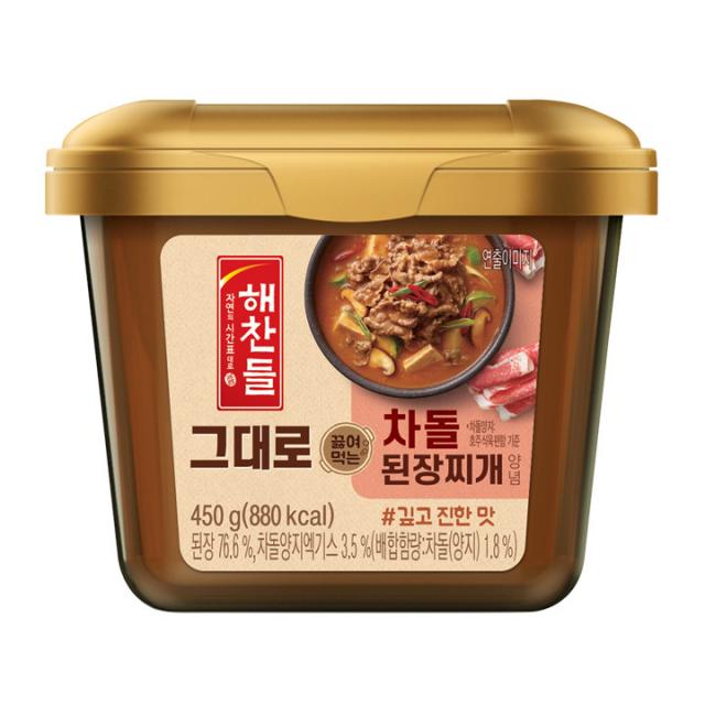 해찬들 그대로 끓여먹는 차돌 된장, 450g, 1개