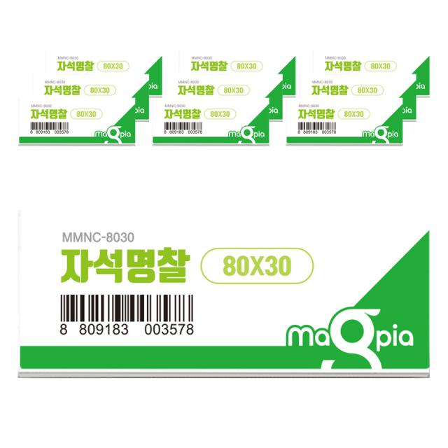 마그피아 자석명찰 80 X 30 Mm 혼합 색상 10개입