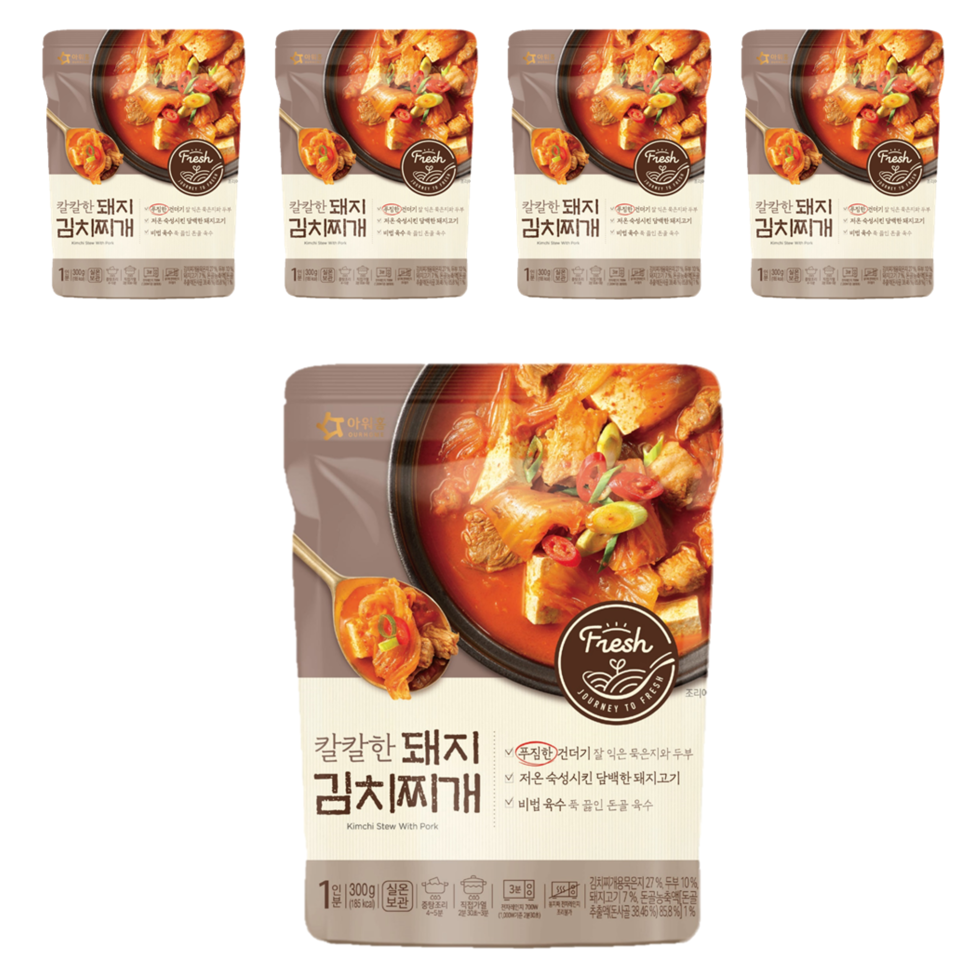 아워홈 칼칼한 돼지김치찌개 300g 5개