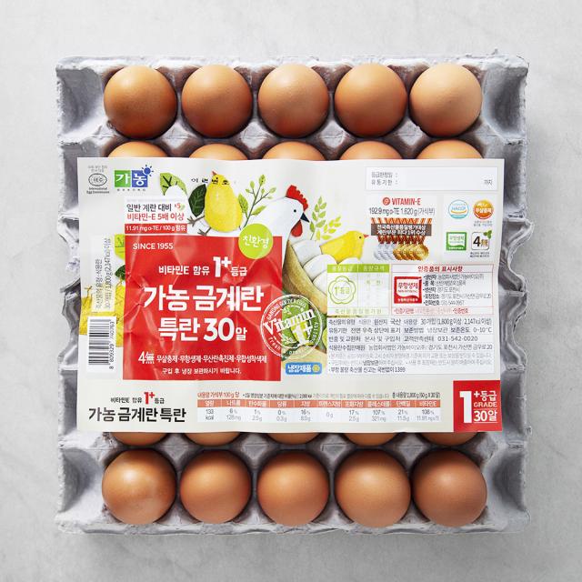 가농 금계란 비타민e 함유 1+등급 특란 30구 1 800g 1개