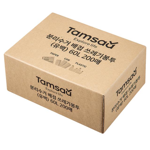 탐사 분리수거 배접 비닐 봉투 60l 200매 1개