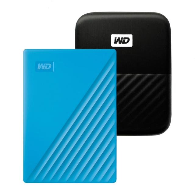 Wd My Passport 휴대용 외장하드 + 파우치 4tb 블루