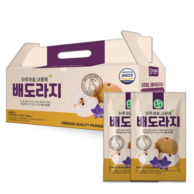 단디푸드 하루채움 내몸에 도라지배즙, 90ml, 30개