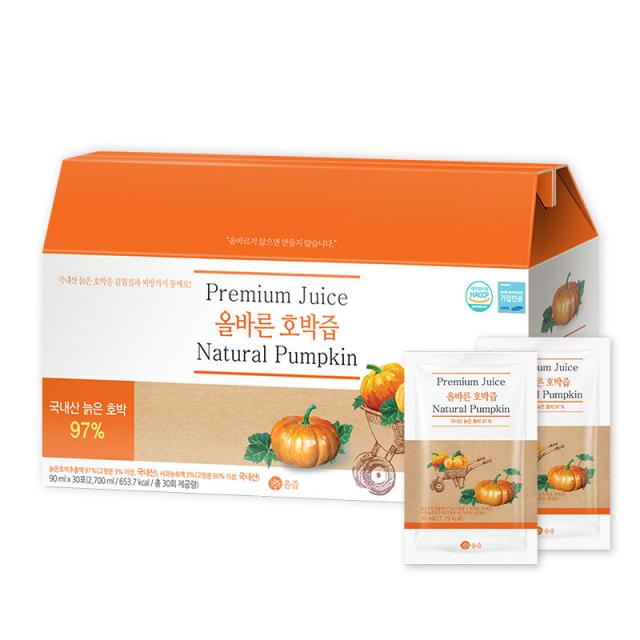 올즙 올바른 호박즙 90ml 30개