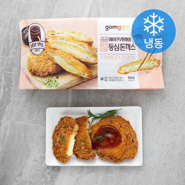 곰곰 에어프라이어 모짜렐라 등심 돈까스 냉동 450g 1개