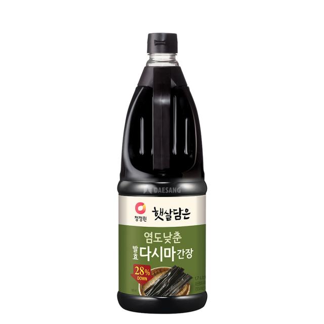 청정원 햇살담은 염도낮춘 발효다시마 간장, 1개, 1.7L