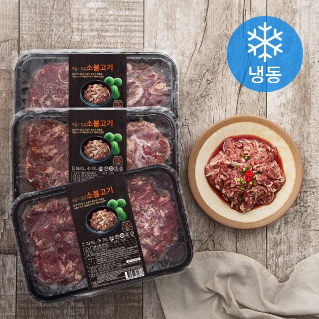 꿀맛나는세상 매실in양념 소불고기 (냉동), 300g, 3팩