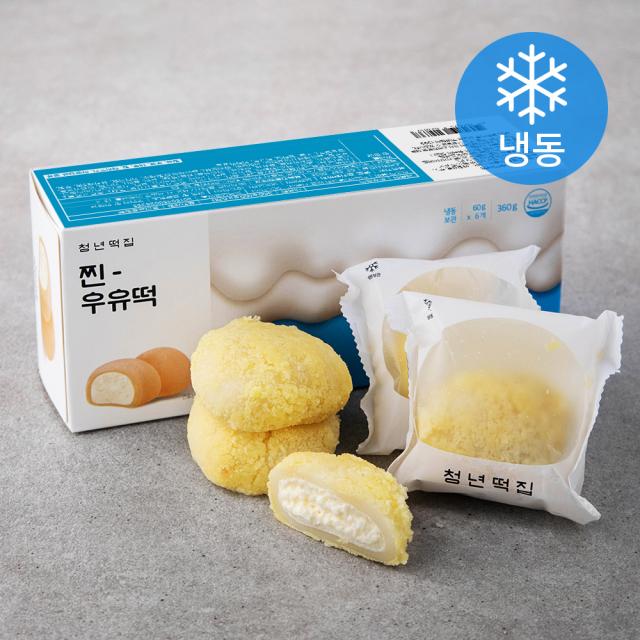 청년떡집 찐우유떡 6입 (냉동), 360g, 1개