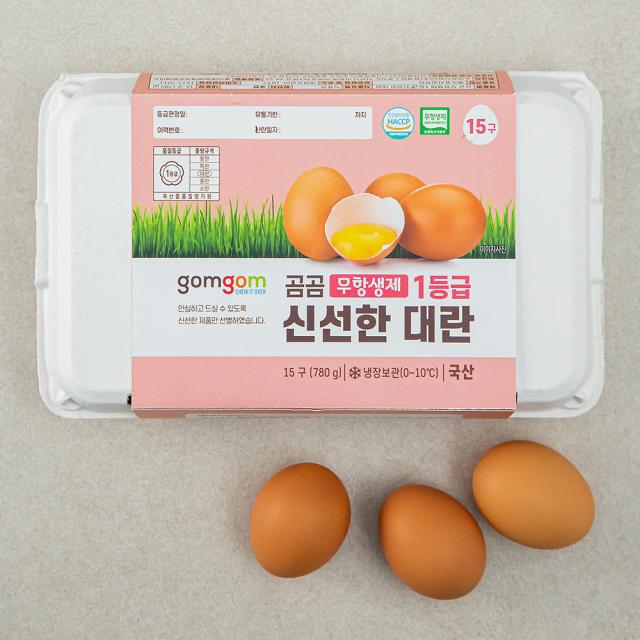 곰곰 무항생제 1등급 신선한 대란, 15구