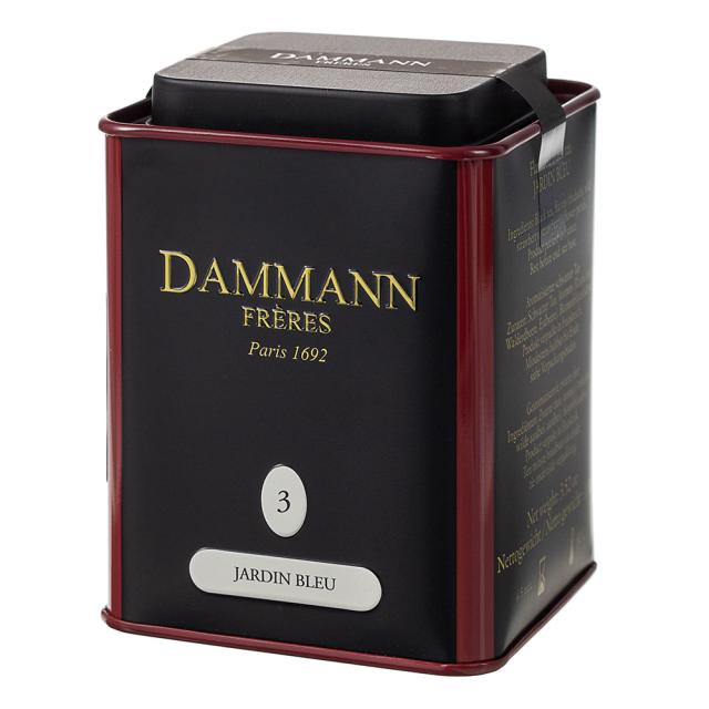 다만프레르 자흐뎅 블루 차 틴케이스, 100g, 1개