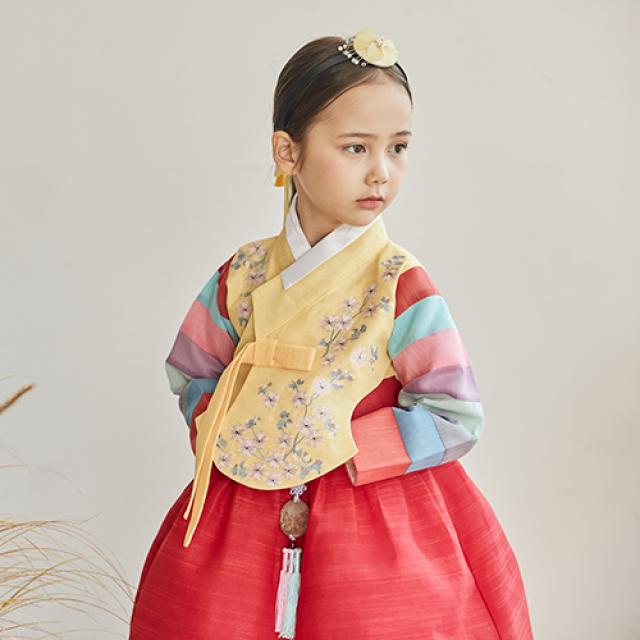 하랑한복 여아용 선화랑 한복세트 + 복주머니 랜덤 발송