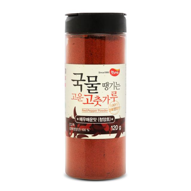 햇님마을 국물땡기는 국산 고운 고춧가루 매우매운맛, 120g, 1개