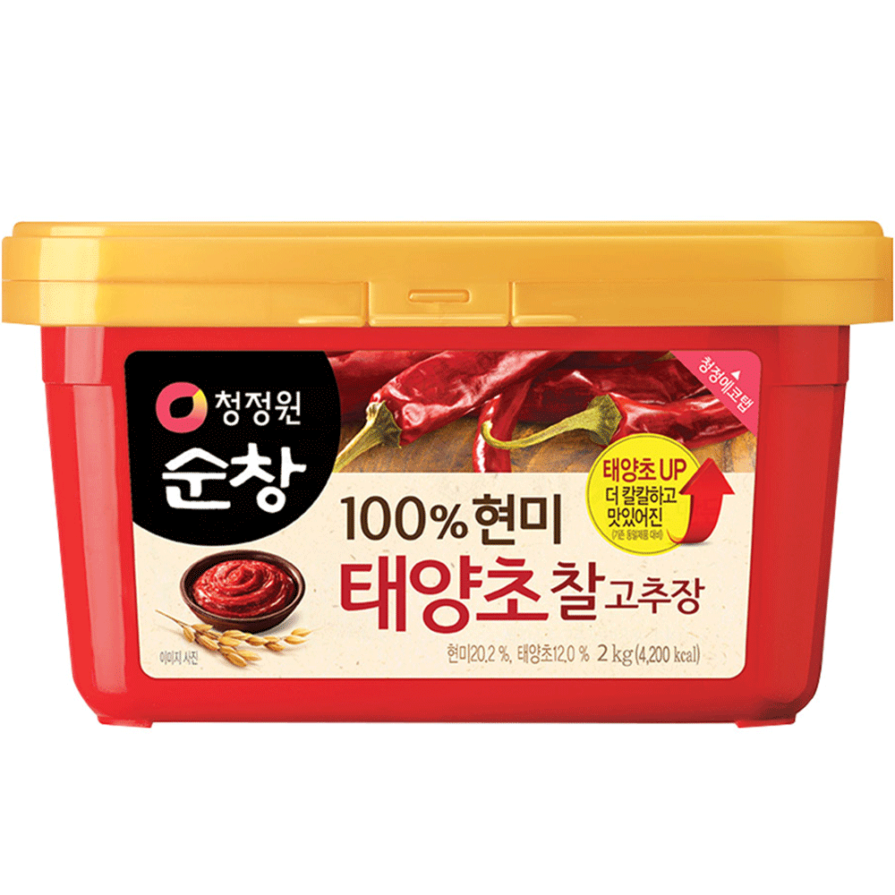 청정원순창 100% 현미 태양초 찰고추장, 2kg, 1개