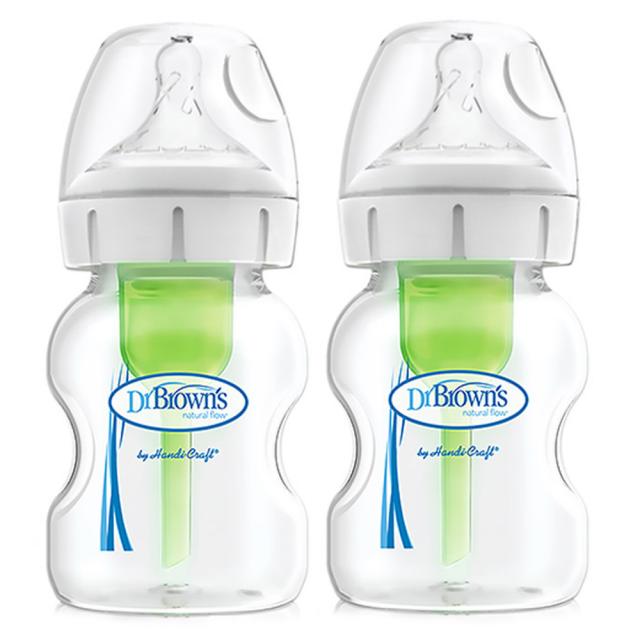 닥터브라운 와이드넥 옵션스 플러스 PP젖병 150ml 2p, 1단계, 혼합 색상