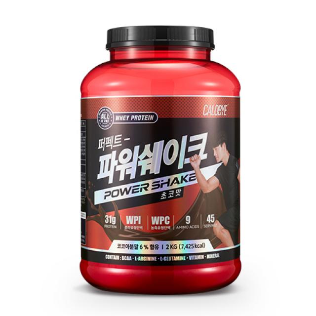 칼로바이 퍼펙트 파워쉐이크 초코맛 단백질보충제 2kg 1개